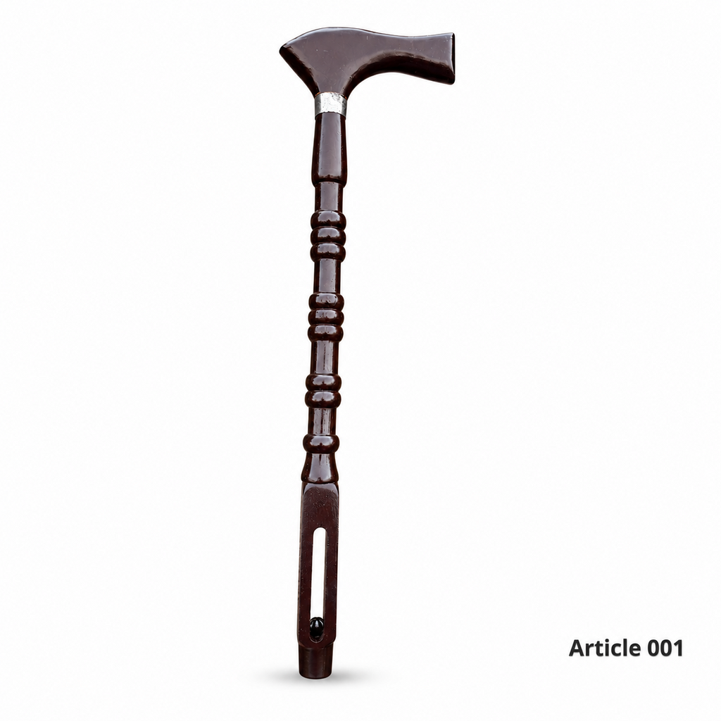 Premium Two-Piece Beaded Wooden Walking Stick – Lightweight & Durable (ARTICLE 001)