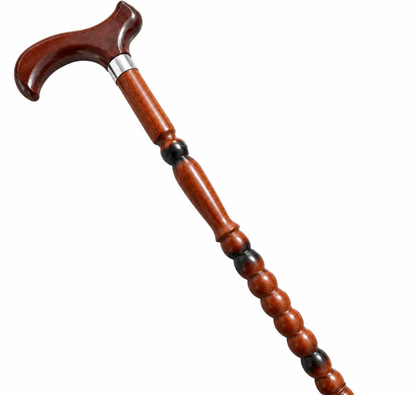 Premium China Wood Walking Stick – Lightweight & Durable Support Cane (ARTICLE 010 DARK BROWN))