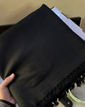 64 wool plain black Shawl