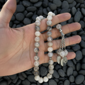 White Aqeeq Tasbih 10mm/33 Beads