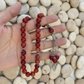 Red Aqeeq Tasbih 10mm/33 Beads