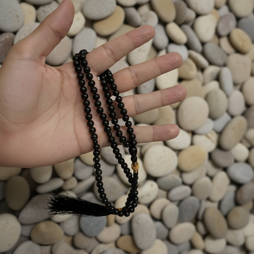 Black Aqeeq Tasbeeh 8mm/100 Beads
