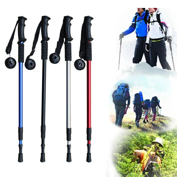 Adjustable Anti-Shock Hiking Stick – Lightweight Aluminum Trekking & Walking Pole