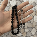 Black Aqeeq Tasbih 10mm/33 Beads DIVA STORE 